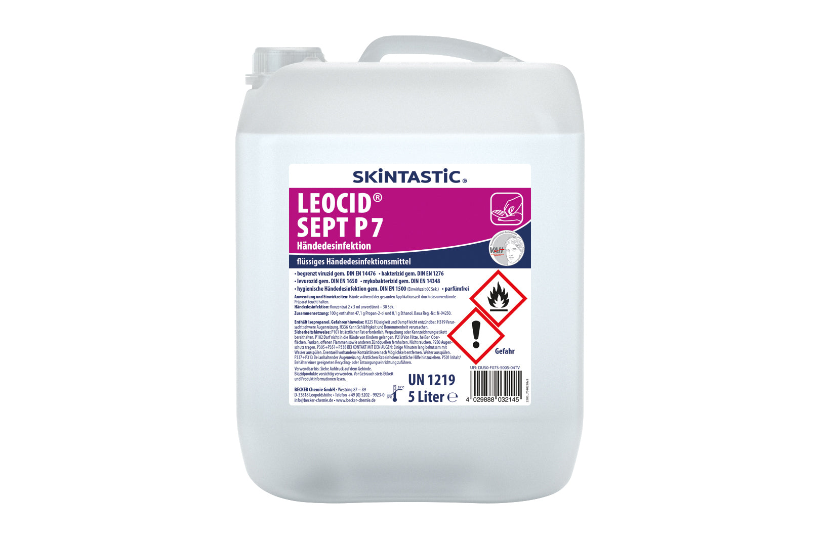 SKINTASTIC®  LEOCID® P7 Händedesinfektion